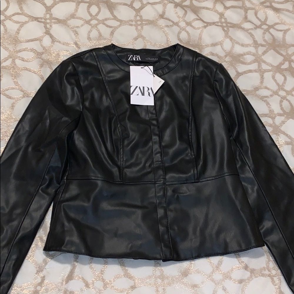 “Zara” faux leather jacket!